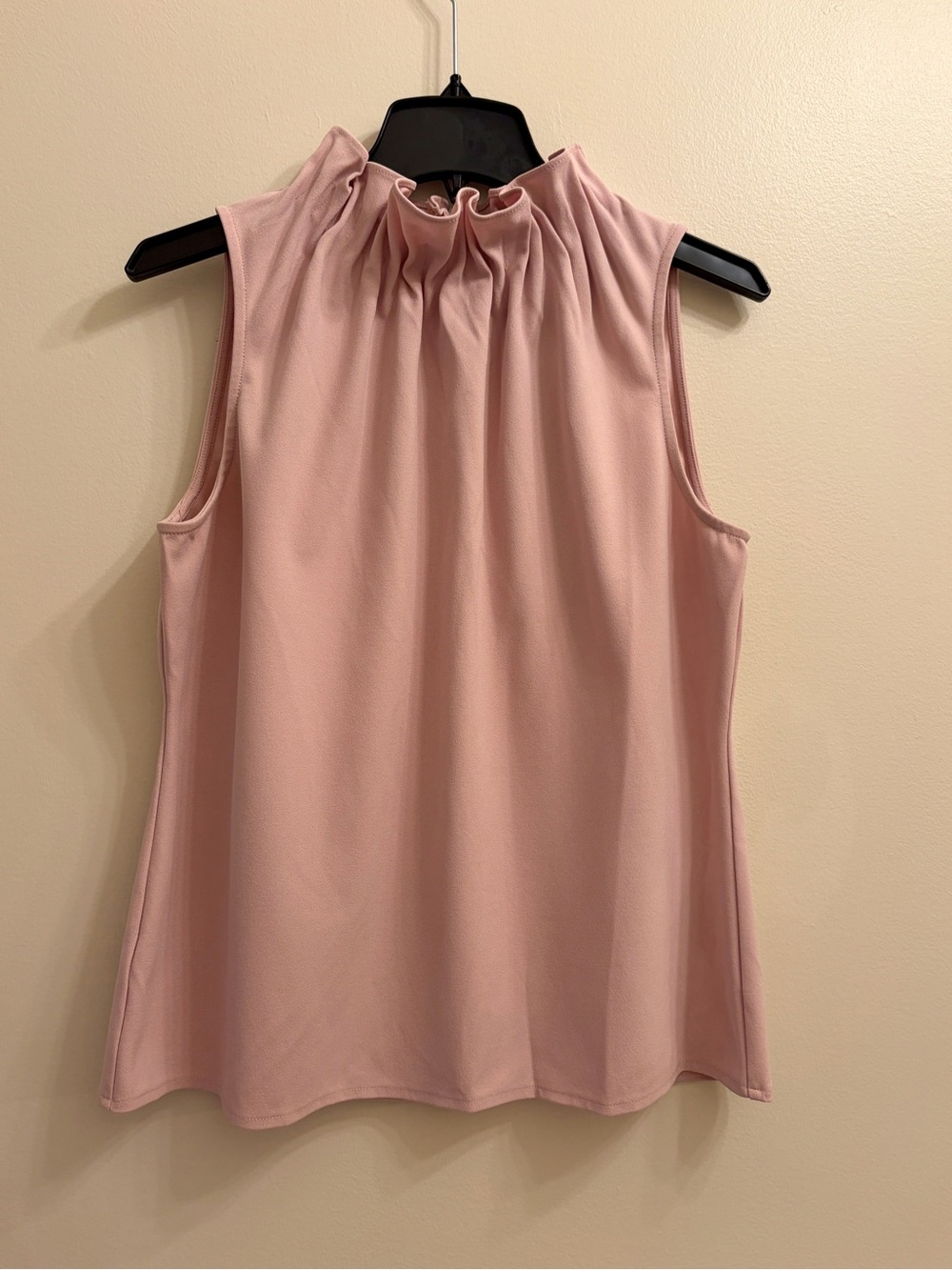 Ann Taylor | Sleeveless Ruffle Neck Camisole - Blush